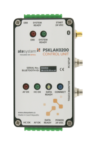 System for detecting the presence of paint layers - control unit - front view